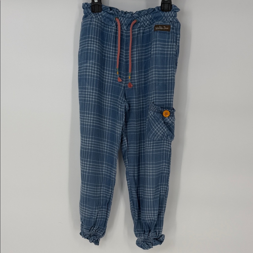 Matilda Jane Heart to Heart Between the Lines Blue Plaid Jogger - 6